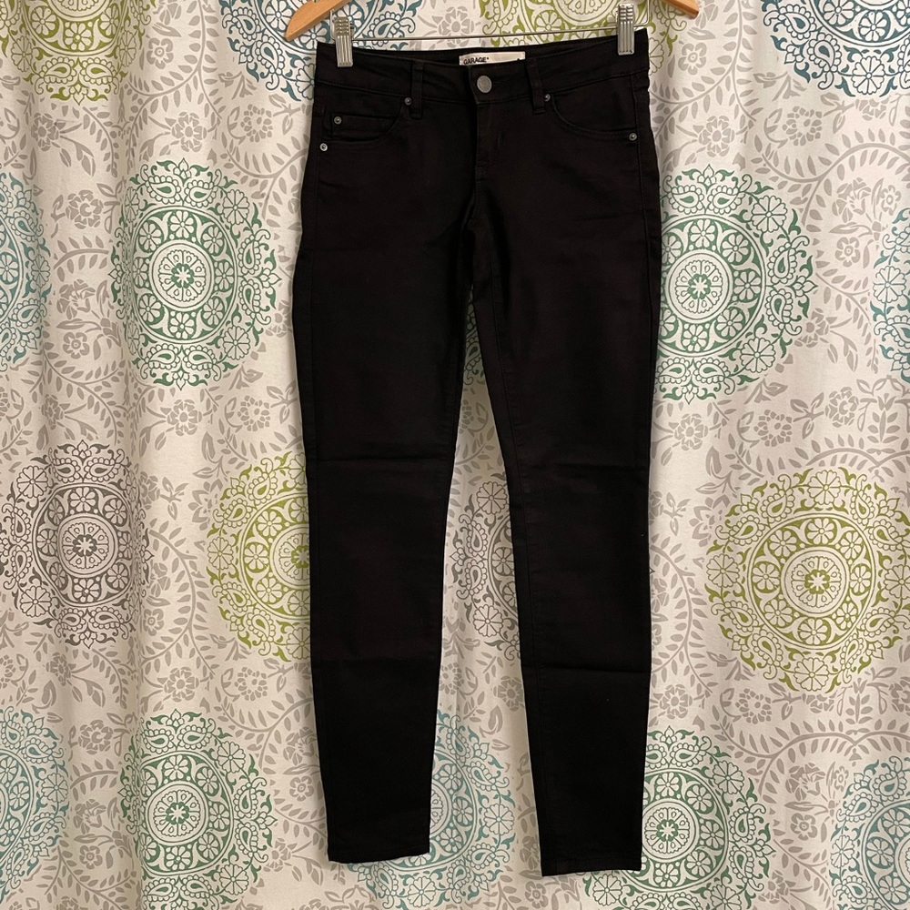 Garage, low waist black skinny pants, size 1